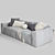 Sleek Elise Leather Sofa 3D model small image 3