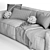 Sleek Elise Leather Sofa 3D model small image 5