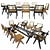 Cassina Capitol Dining Set 3D model small image 1