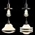 Glamorous Black & Bronze Pendant Light 3D model small image 1