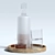 Sleek Stud Decanter Set 3D model small image 1