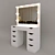 Roofix Vanity Table: Modern Design with Adjustable Mirror 3D model small image 2