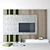 Modern TV Wall Set 3D 3D model small image 1