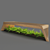 Extra-Long Unique Bench 3D model small image 1