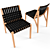 Elegant Beechwood Marta Chair 3D model small image 4