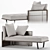 Elegant Minotti Chaise Longue 3D model small image 1