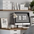 Sleek White Home Office Desk 3D model small image 2