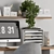 Sleek White Home Office Desk 3D model small image 3