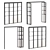 Modern Glass Room Divider 3D model small image 2