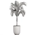 Tropical Palm in White Pot 3D model small image 5