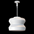 Vintage-inspired Milk Glass Pendant 3D model small image 4