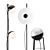 Elegant Half and Halos Floor Lamp 3D model small image 2