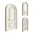 Elegant Arched Door Set 3D model small image 1