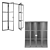 Elegant Glass Room Divider 3D model small image 2