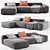 Contemporary Modular Sofa: Stylish, Minimalist 3D model small image 1