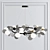 Matisse R Self: Stylish Metal and Glass Chandelier 3D model small image 3