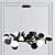 Matisse R Self: Stylish Metal and Glass Chandelier 3D model small image 4