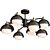 Modern Black Ceiling Chandelier - Nocciola 70106/8 3D model small image 1