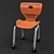 Modern Plastic Conference Chair with Wheels 3D model small image 1