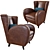 Baxter Lola: Sleek & Stylish Armchair 3D model small image 2