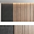 Decorative Wood Texture Wall Panel Set 3D model small image 3