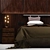 Sleek Nighttime Oasis: Modern Bed & Night Complements 3D model small image 4