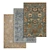 Modern Textured Carpet Set 3D model small image 1