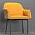 Modern Hudson Armchair with Sleek Design 3D model small image 1