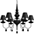 Ideal Lux Blanche SP6 Nero / Bianco: Elegant and Versatile Pendant Light 3D model small image 2