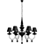 Ideal Lux Blanche SP6 Nero / Bianco: Elegant and Versatile Pendant Light 3D model small image 3