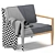 Sleek and Stylish Manhattan Armchair 3D model small image 2