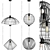 Exclusive Wire Suspension Chandeliers 3D model small image 1