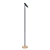 Minimalist EcoLight Deco: 7W Floor Lamp (Black, Aluminum & Ash Wood) 3D model small image 2