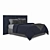 Velvet Queen Sized Bed with Pillows 3D model small image 2