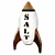 Apollo Spice Set: Porcelain Rockets in Silver & Gold 3D model small image 2