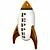 Apollo Spice Set: Porcelain Rockets in Silver & Gold 3D model small image 3