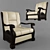 Triumph Wooden Armchair 3D model small image 1