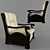 Triumph Wooden Armchair 3D model small image 3