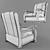 Triumph Wooden Armchair 3D model small image 5