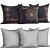 Luxury Pillow Set, 3-Piece Ensemble 3D model small image 2