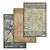 Premium Textured Carpets Set 3D model small image 1