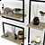 Loft Style Decorative Shelf Set 3D model small image 2