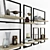 Loft Style Decorative Shelf Set 3D model small image 3