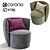 Leaf Comfort Armchair (Vittoria Frigerio) 3D model small image 1