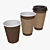 Eco-friendly Recycled Paper Coffee Cup 3D model small image 1