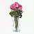 Elegant Rose Flower Vase 3D model small image 1