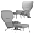 Boconcept Dublin Chair and Footstool Set 3D model small image 5