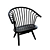 Stylish Crinolette Birch Armchair 3D model small image 5