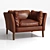 Leather Lounge Chair 3D model small image 1