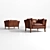 Leather Lounge Chair 3D model small image 3